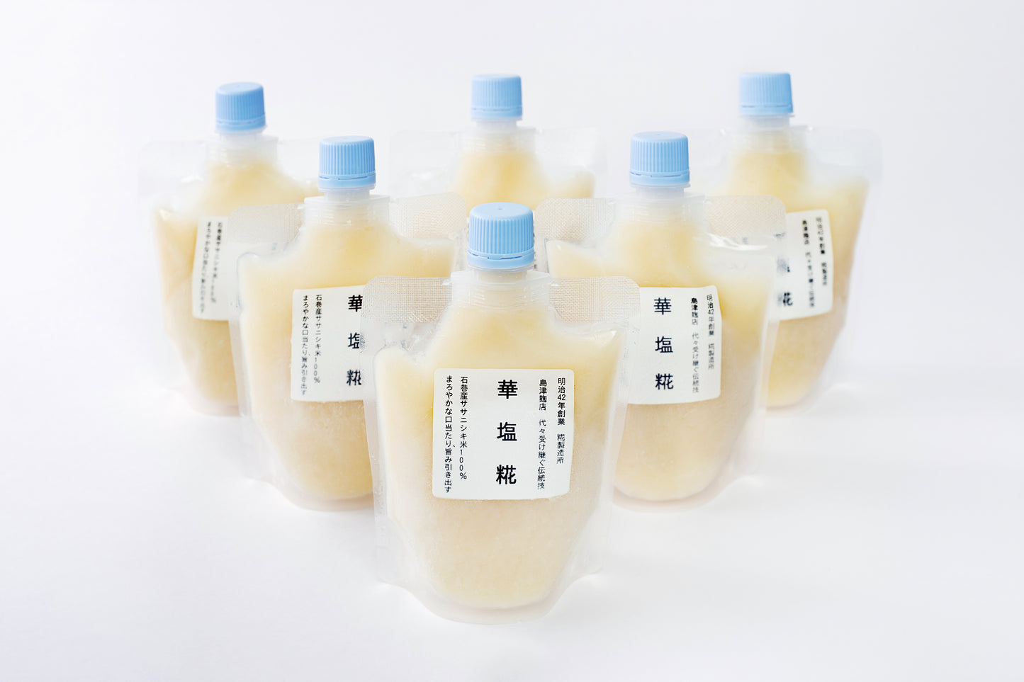 無添加 『華塩糀 250g 6本セット』|肉・魚が格段に旨くなる・塩こうじの進化版 ・ 宮城県産ササニシキ米糀 島津麹店